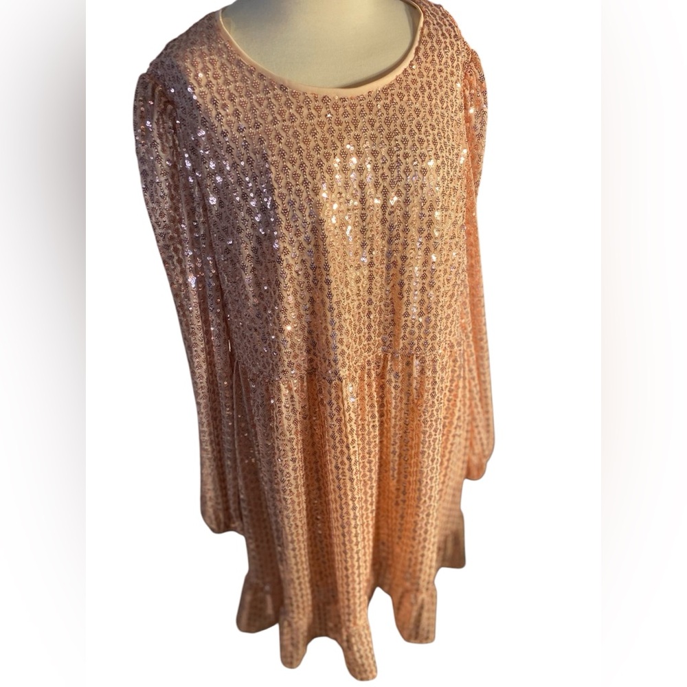 Plus Size Sequins Blush Party Dress Women’s 1x Chicsoul Cocktails Curvy
